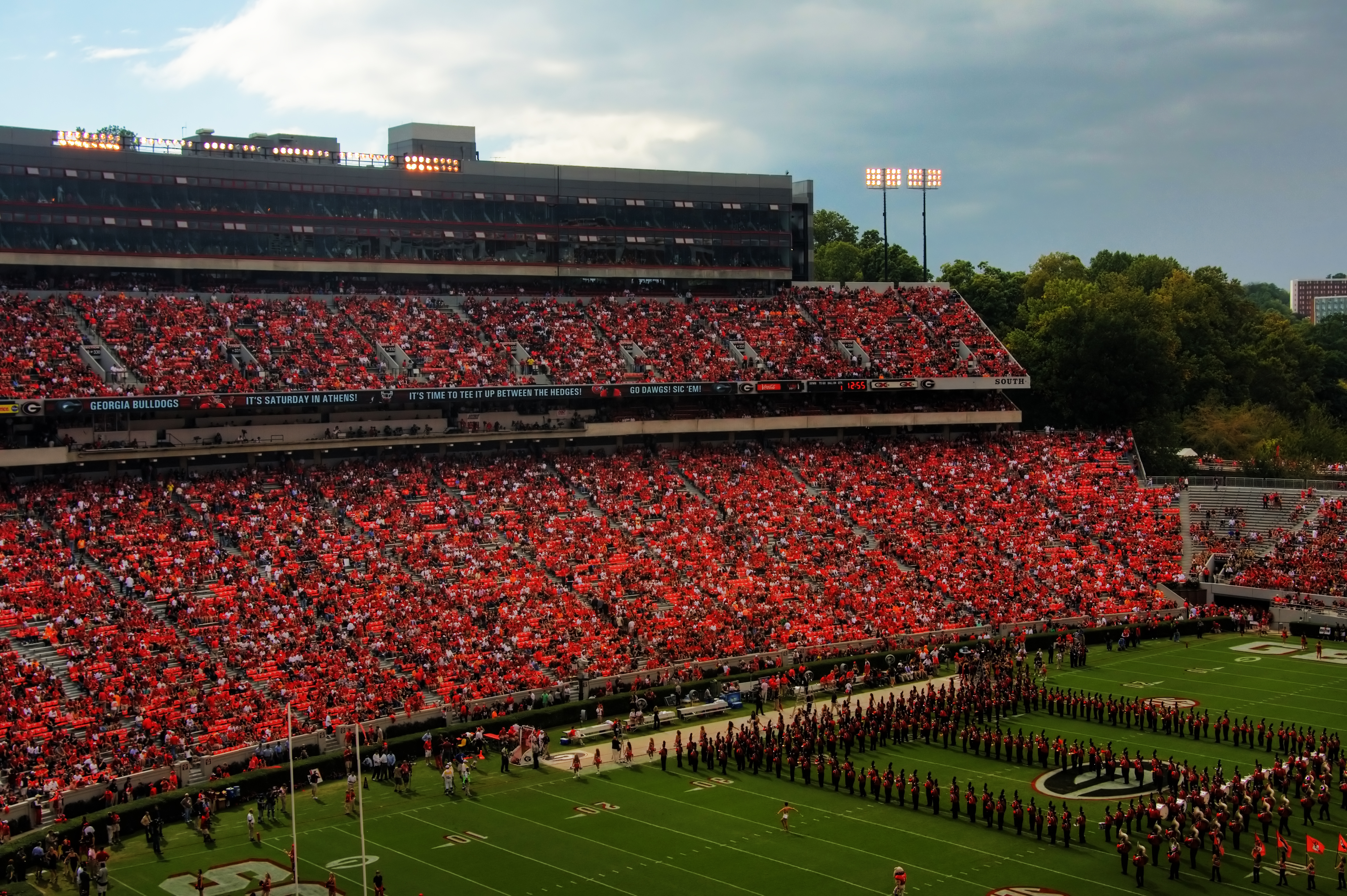 Georgia Bulldogs fans prepare for a game in Athens, Ga.