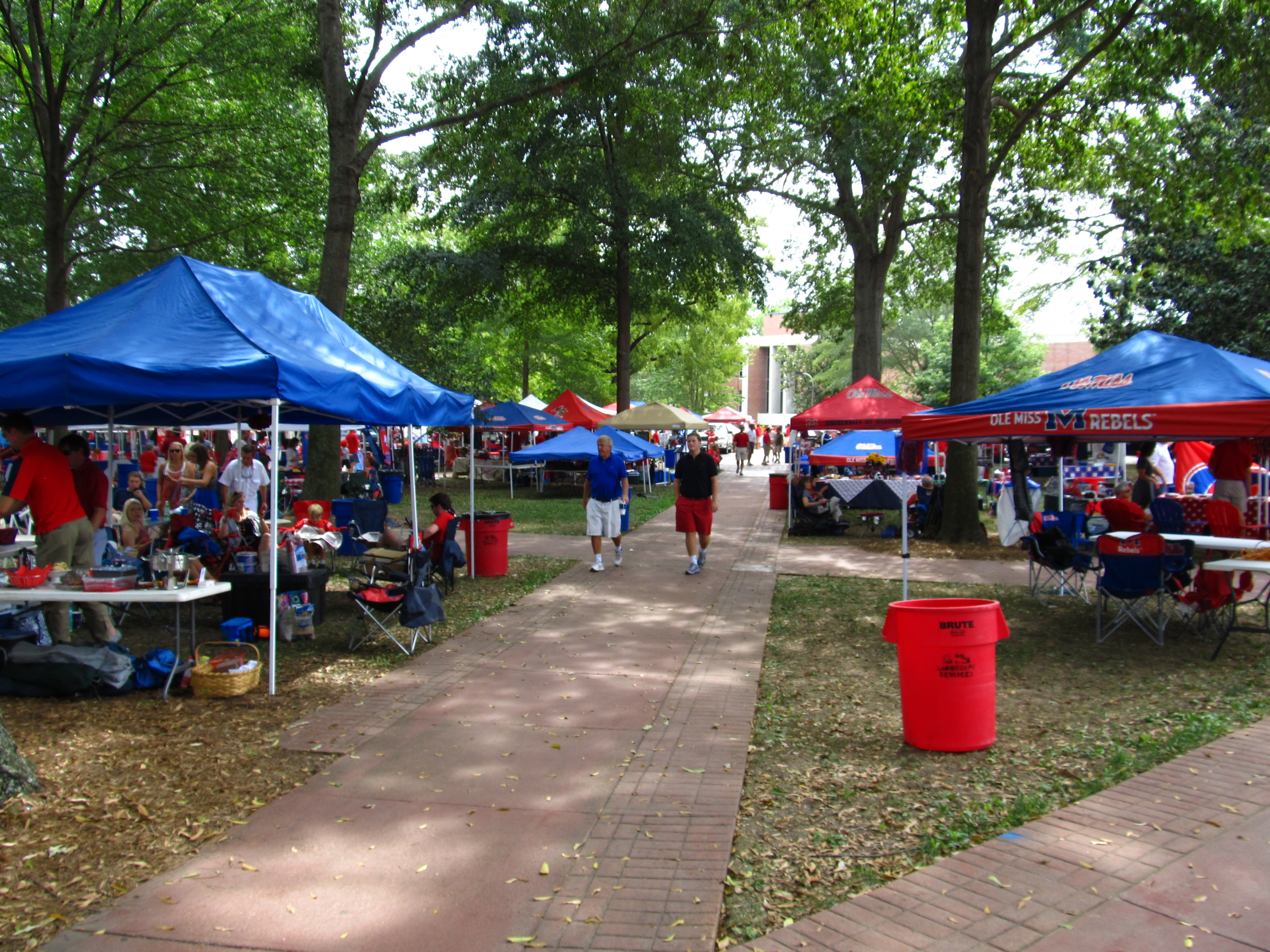 Ole Miss is famous for its tailgate parties in the Grove before football games.
