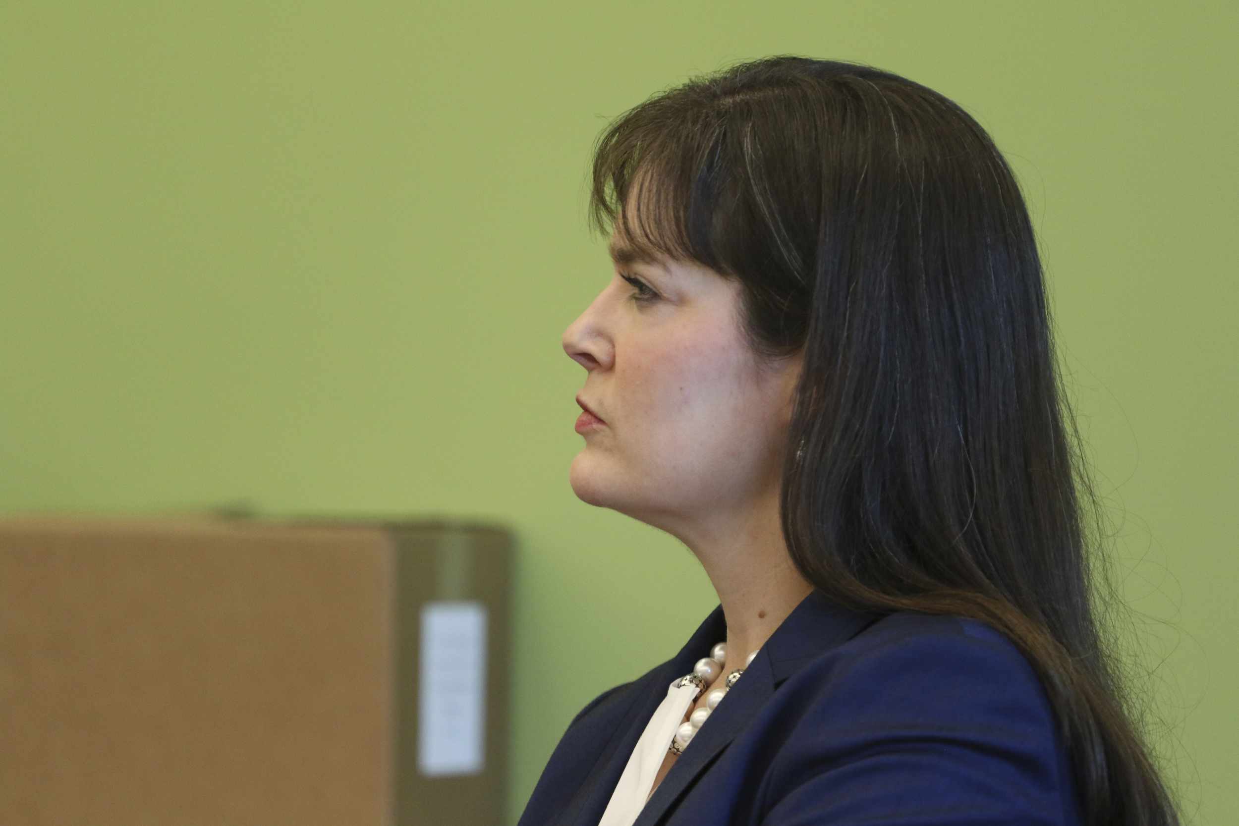 Staff Photo by Dan Henry / The Chattanooga Times Free Press- 7/21/16. Commissioner Candice McQueen listens during a Tennessee State Board of Education meeting at the University of Tennessee at Chattanooga library on Thursday, July 21, 2016.