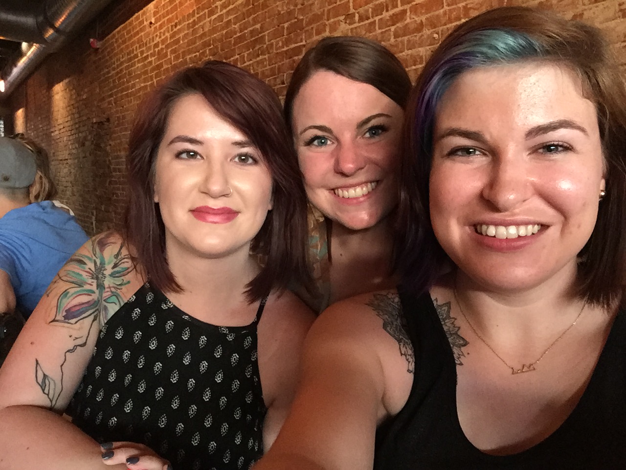 Writer Gabrielle Chevalier, Averee Dilday and Eleanor Thompson on the whiskey tour.