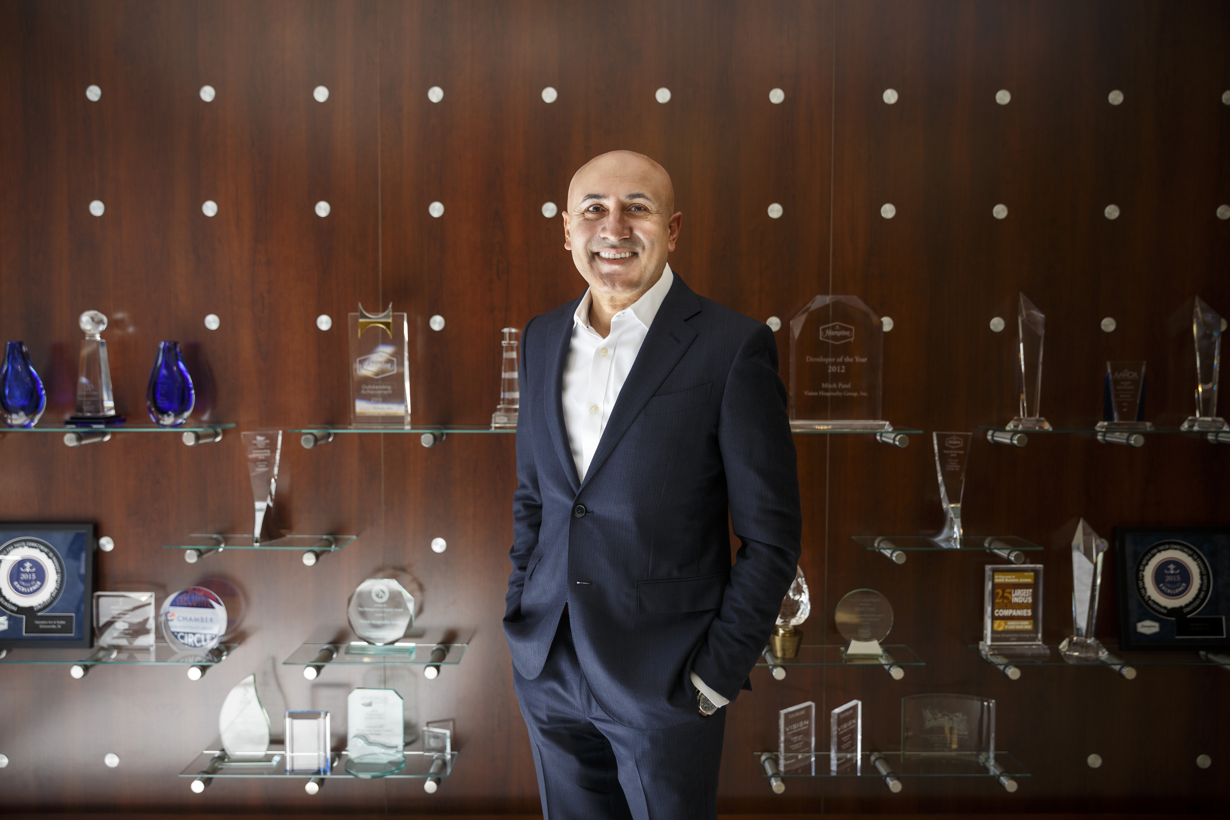 Vision Hospitality owner Mitch Patel is photographed at their offices in Chattanooga.