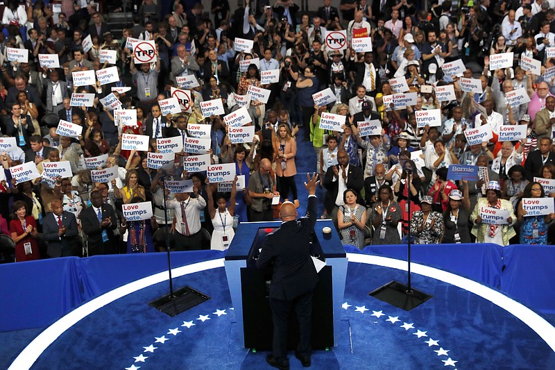 Rep. Elijah Cummings, D-Md., speaks during the first day of the Democratic National Convention in Philadelphia , Monday, July 25, 2016. 