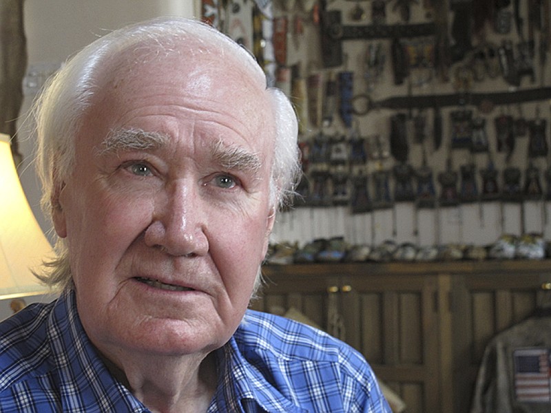 
              FILE - In this March 22, 2013 file photo, Forrest Fenn sits in his home in Santa Fe, N.M. Randy Bilyeu, a treasure hunter from Colorado, disappeared in early January 2016 while searching for author Fenn's $2 million cache of gold and jewels in northern New Mexico. Santa Fe Police spokesman Greg Gurule said Tuesday, July 26, 2016, that the office of the medical investigator confirmed the remains recovered along the Rio Grande are those of Bilyeu. (AP Photo/Jeri Clausing,File)
            