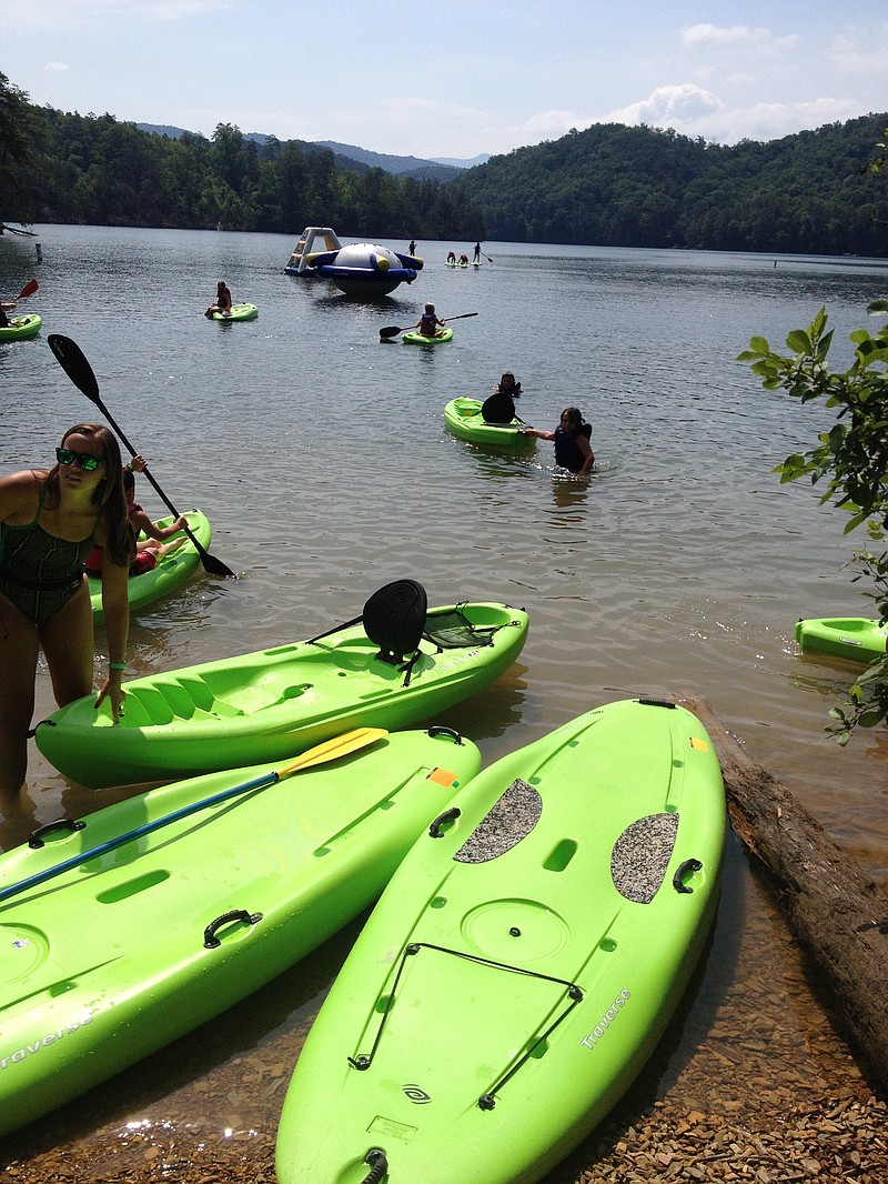 Boomer camp attendees will have a choice of activities similar to what they might have enjoyed as a young child attending camp, including kayaking.