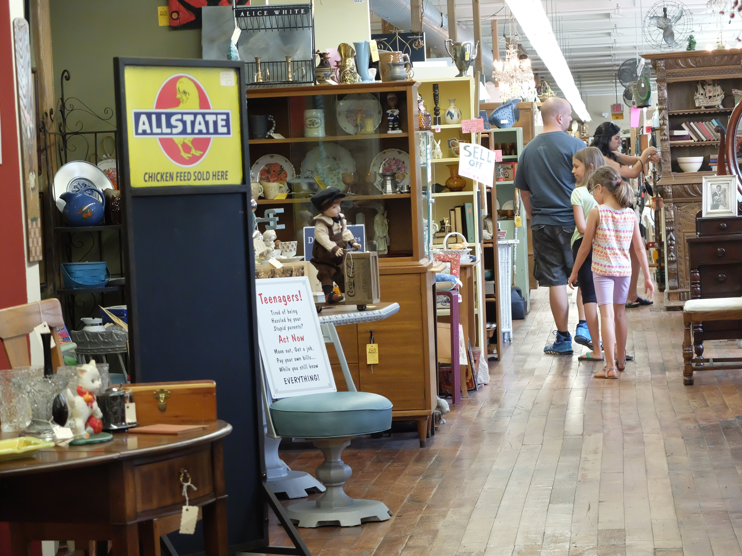 The Knitting Mill, at 205 Manufacturer's Rd., is soon to be sold and repurposed. The 20,000-square-foot first floor of the old building presently offers anitques.