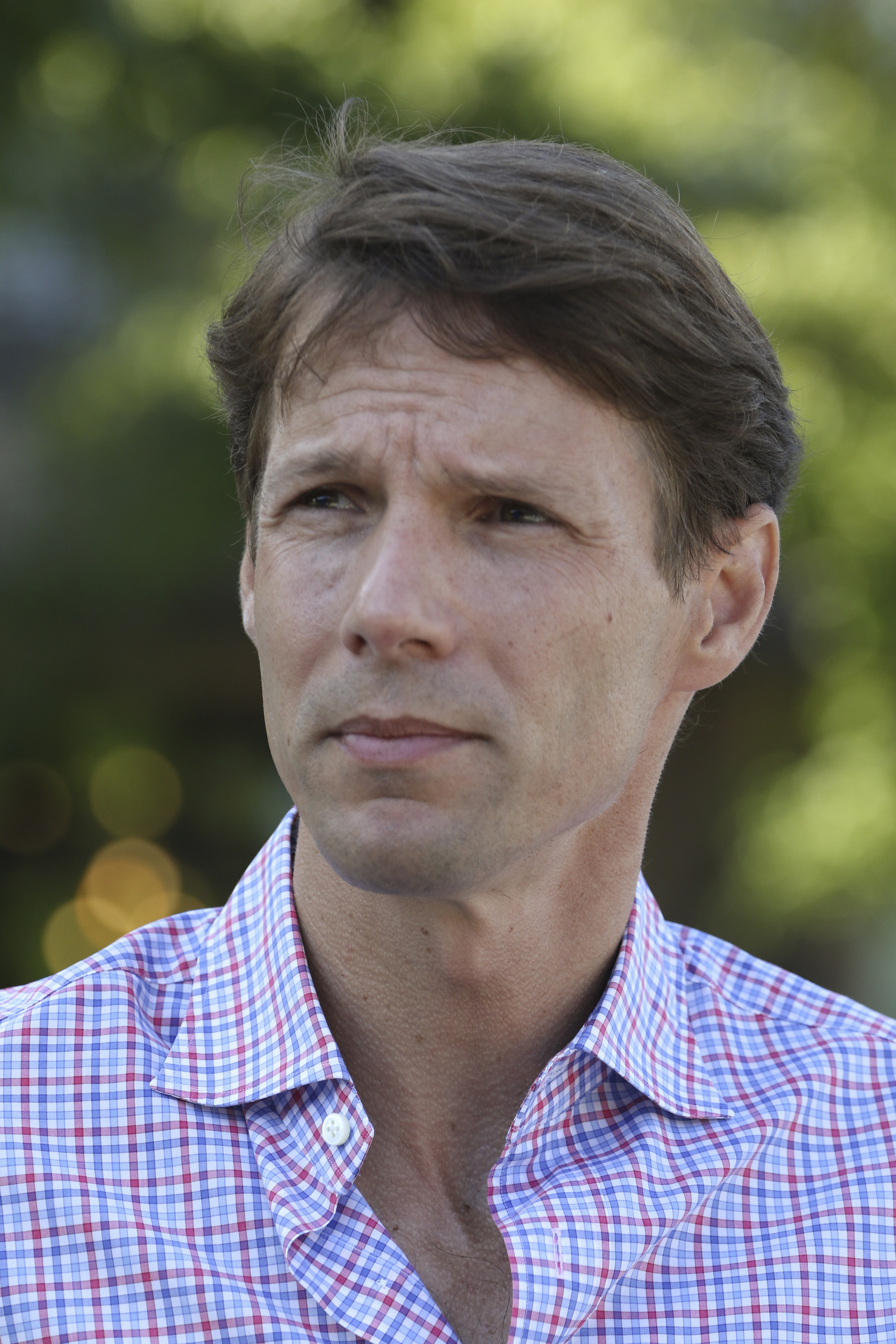 Staff Photo by Dan Henry / The Chattanooga Times Free Press- 7/27/16. David Woodbery, developer and owner of the future Signal Mill office and retail development, speaks about his recent acquisition of the building where Knitting Mill Antiques currently resides and what he plans to do to it on Wednesday, July 27, 2016.