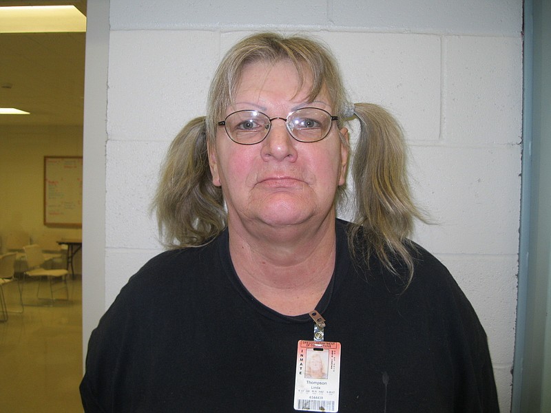 
              In this undated inmate mug released by the Oregon Department of Corrections shows inmate Linda Patricia Thompson in Salem, Ore. Federal authorities say Thompson, who was recently released from prison in Oregon, robbed a bank in Wyoming on Wednesday, July 27, 2016, only to throw the cash up in the air outside the building and sit down to wait for police. (Oregon Department of Corrections via AP)
            