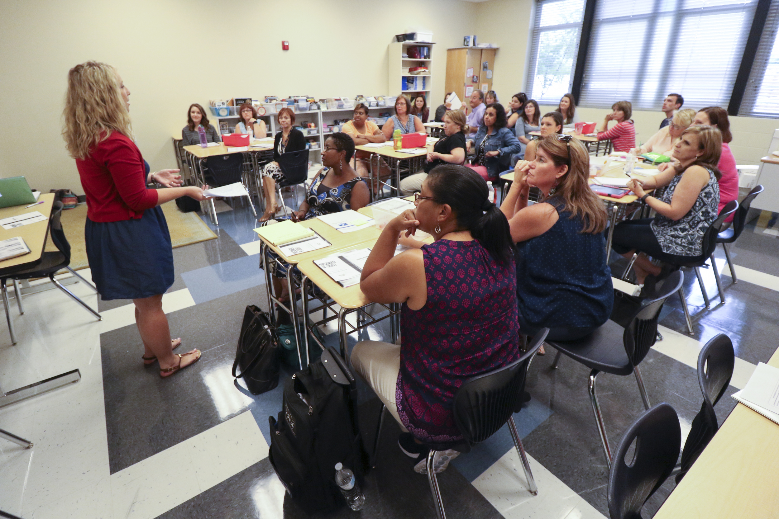 Staff Photo by Dan Henry / The Chattanooga Times Free Press- 8/1/16. during the I.C.E. Institute (Innovate Create Engage) held at Red Bank Middle School on Monday, August 1, 2016.