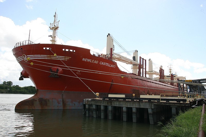 The Newlead Castellano currently docked at Colonial Terminals in Savannah, Ga for refueling and supplies Tuesday, Aug. 9, 2016. A legal battle over debt has left a cargo ship and its 15-member crew stuck off the coast of Georgia for nearly four months. U.S. marshals seized the Newlead Castellano in mid-April after it sailed into Savannah with carrying sugar. A judge ordered the ship idled while creditors sued the ship's owner, saying they were owed $7.1 million.