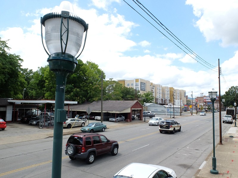 In this view looking west, a developer is looking at another new student housing development in the 600 block of M.L. King Boulevard.