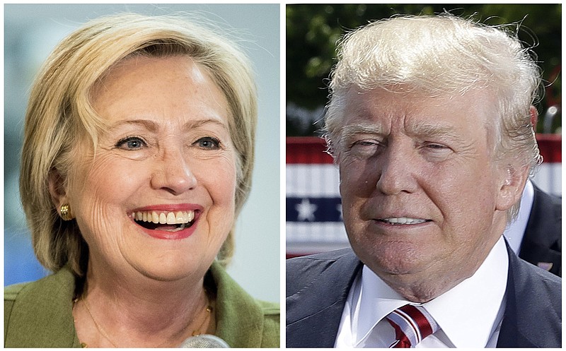 
              Democratic presidential candidate Hillary Clinton, left, and Republican presidential candidate Donal Trump in these 2016 file photos. Clinton and Trump offer voters distinct choices this fall on issues that shape everyday lives. Actual ideas are in play, as difficult as it can be to see them through the surreal layers of the 2016 presidential campaign. But decisions to be made by President Trump or President Clinton are going to matter to home and hearth. (AP Photo)
            