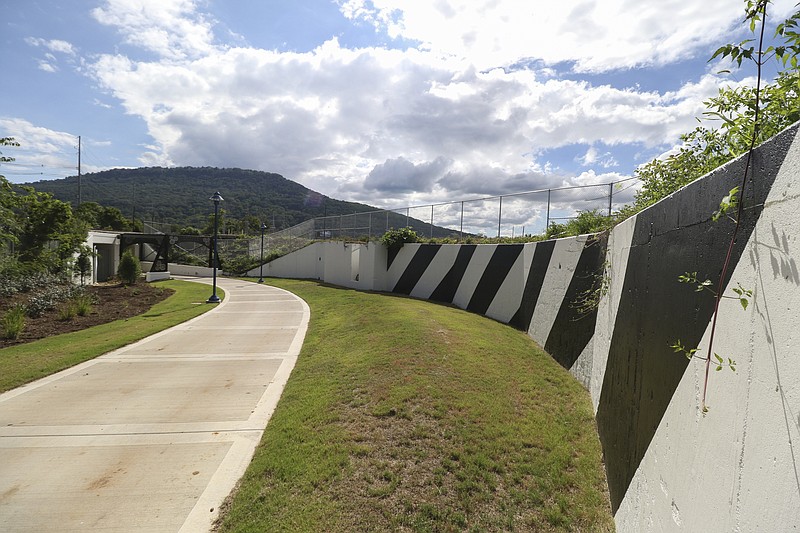 The new section of the Riverwalk which had its grand opening Friday offers a stunning view of Lookout Mountain.