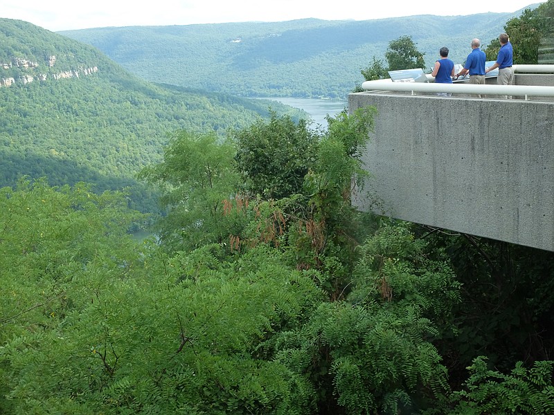 The overlook is a spectacular view at the Raccoon Mountain Pumped Storage facility in Marion County.