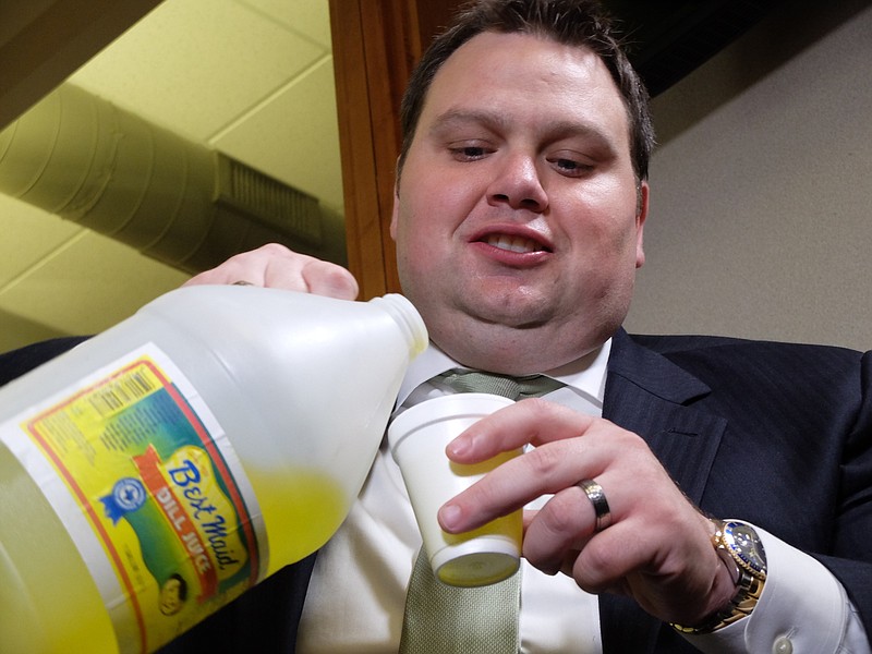 Chattanooga attorney Jonathan Turner is a big fan of drinking pickle juice. Turner has evolved from straining the juice from jars of pickles, to ordering just the juice in a jug.