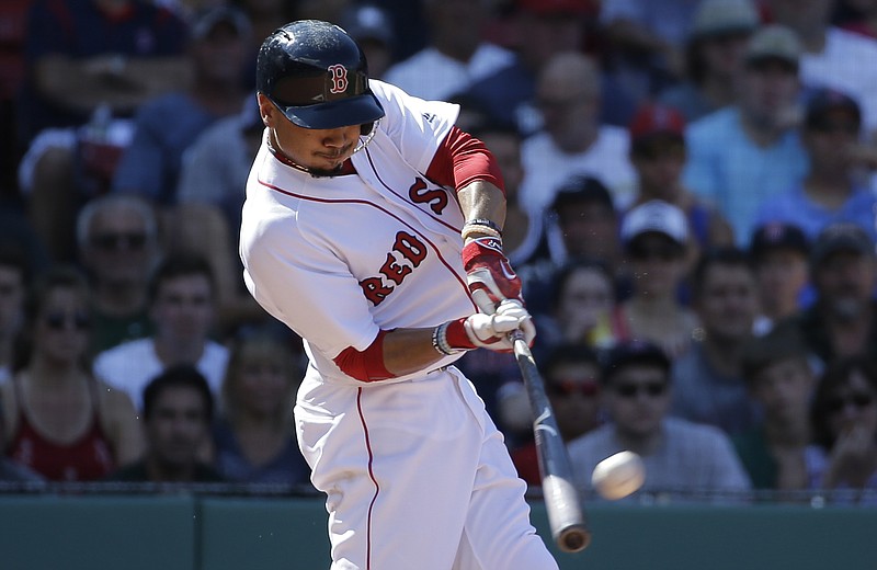 Red Sox rightfielder Mookie Betts hits three home runs, makes