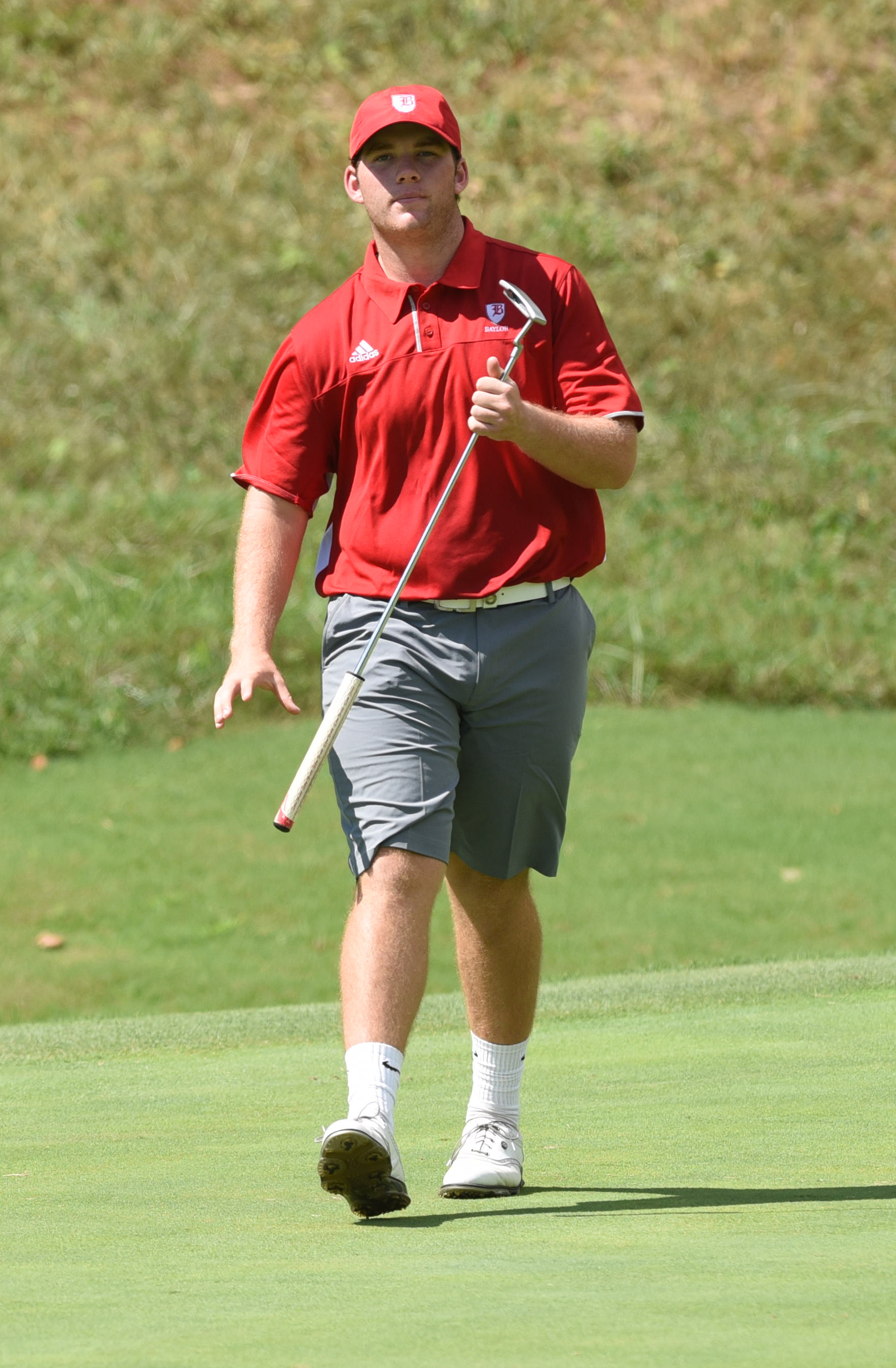 Baylor's Colt Patten walks after a putt at Black Creek on Tuesday.