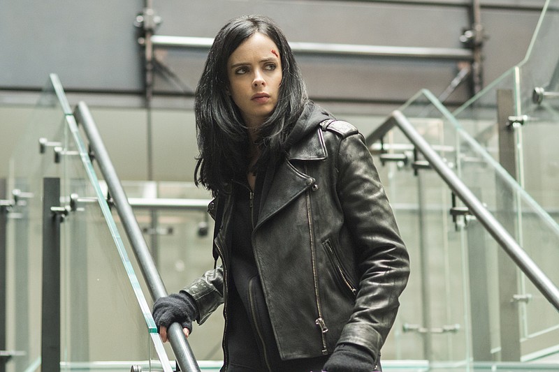 Krysten Ritter stars as the hard-drinking, troubled superheroine in "Jessica Jones," one of four shows created exclusively for Netflix.