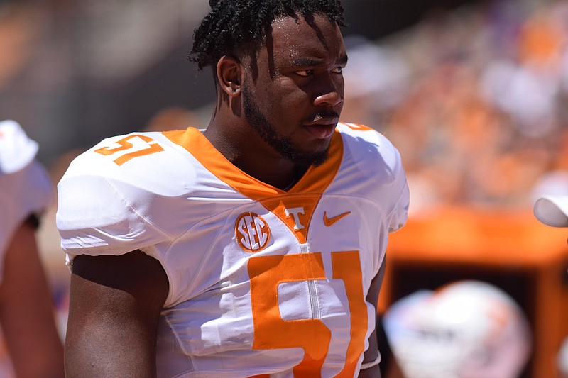 Drew Richmond is Tennessee's starter at left tackle and keeps getting better, according to offensive coordinator Mike DeBord.