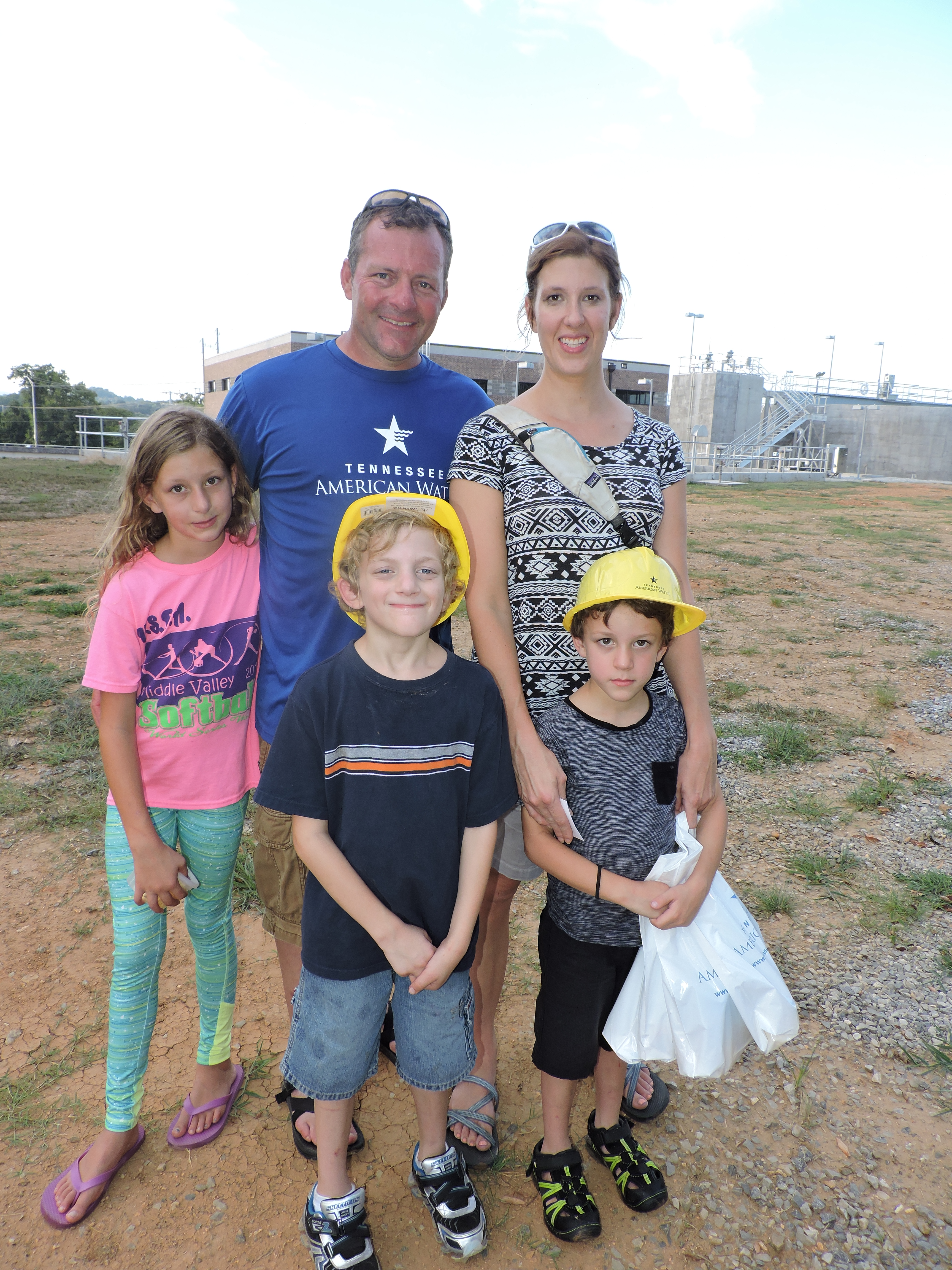 Chattanooga Valley's Knight family, Abigail, Stacy, Luke, Britany and Caleb, from left, visit Tennessee American Water's Water Fest.