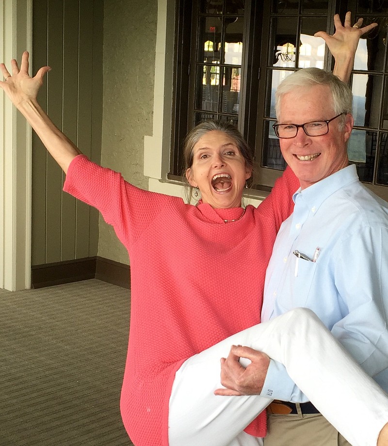 Lookout Mountain, Ga., author Ferris Robinson is shown here with her husband, for whom she makes healthy recipes which she compiled into a best-selling cookbook.