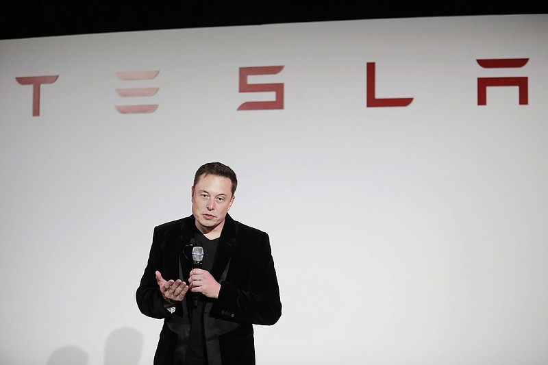 
              FILE - In this Tuesday, Sept. 29, 2015, file photo, Elon Musk, CEO of Tesla Motors Inc., talks during a news conference at the company's headquarters in Fremont, Calif. On Tuesday, Aug. 23, 2016, Tesla Motors said a new version of the Model S electric car is now the quickest production car in the world from zero to 60 miles per hour. The company says the Model S P100D sedan can go from stopped to 60 in 2.5 seconds. (AP Photo/Marcio Jose Sanchez, File)
            