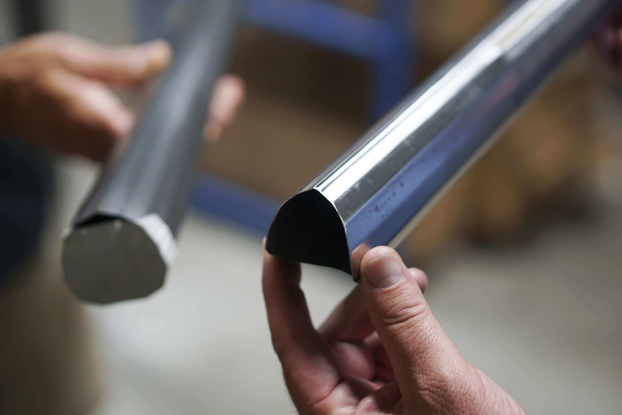 Staff Photo by Dan Henry / The Chattanooga Times Free Press- 8/18/16. Peter Hurley, CEO of LItespeed, explains how titanium bikes are hand made while at American Bicycle Group's new Amnicola Highway location on Thursday, August 18, 2016.
