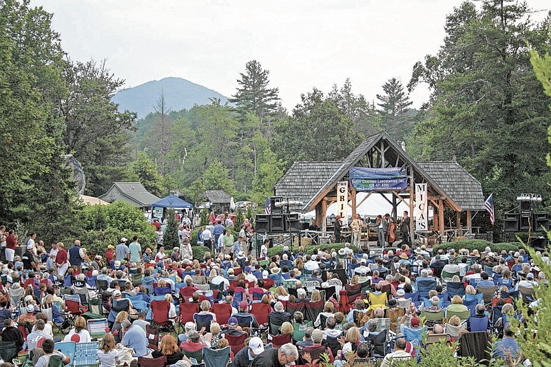 The annual Cashiers Mountain Music Festival is held every year on the July 4 holiday in the center of Cashiers.