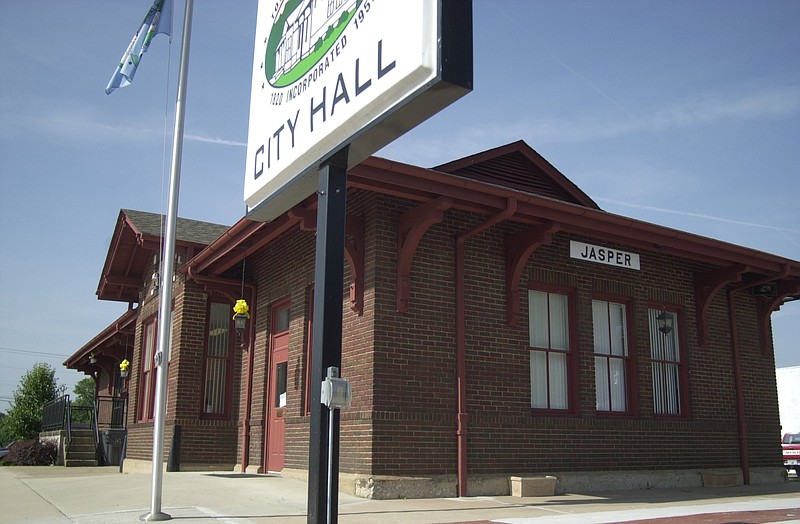 The train depot is Jasper, Tenn. was renovated two years ago to house City Hall.