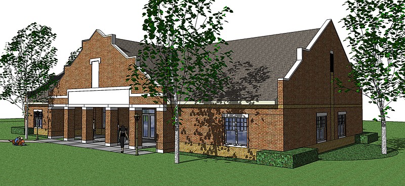 The historic Webb School's ongoing building project includes a new student center, shown here in an artist's rendering.