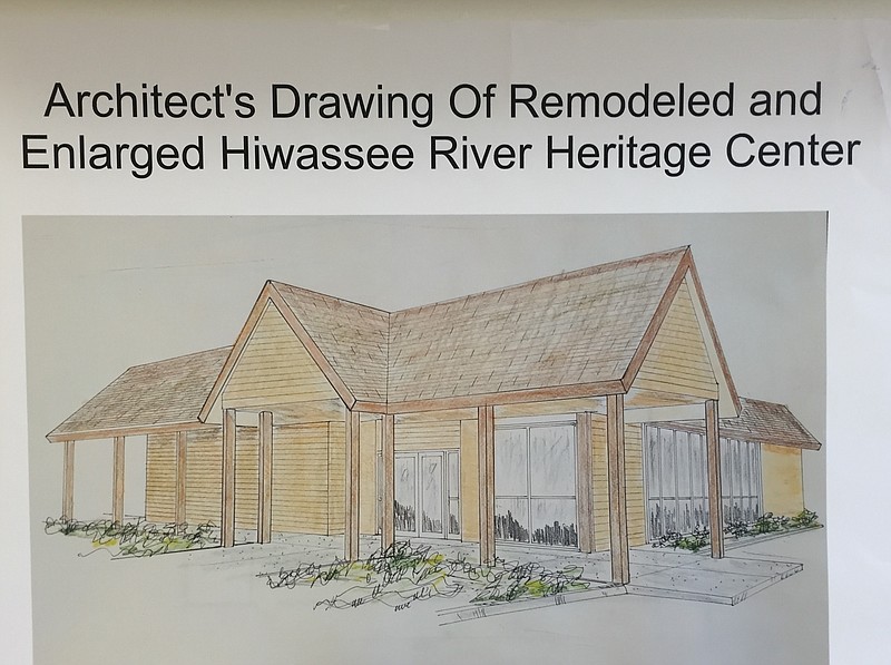 This rendering of the remodeled and expanded Hiwassee River Heritage Center was contributed by architect Tom Crye, of Associated Architectural Services in Cleveland, Tenn.