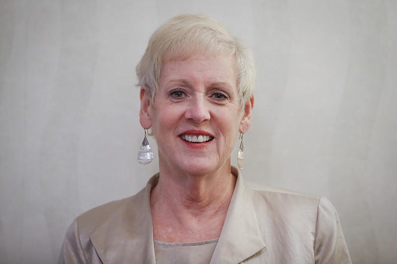 
              In this Aug. 25, 2016 photo, Ohio Supreme Court Chief Justice Maureen O'Connor poses for a photograph during the Regional Judicial Opioid Initiative opening summit in Cincinnati. The chief justice of Ohio’s supreme court helped bring together experts and officials from multiple states in a first regional judicial summit on the opioid drug epidemic, even as an overdose surge sweeping nearby streets showed dramatically the scope of the problem. (AP Photo/John Minchillo)
            