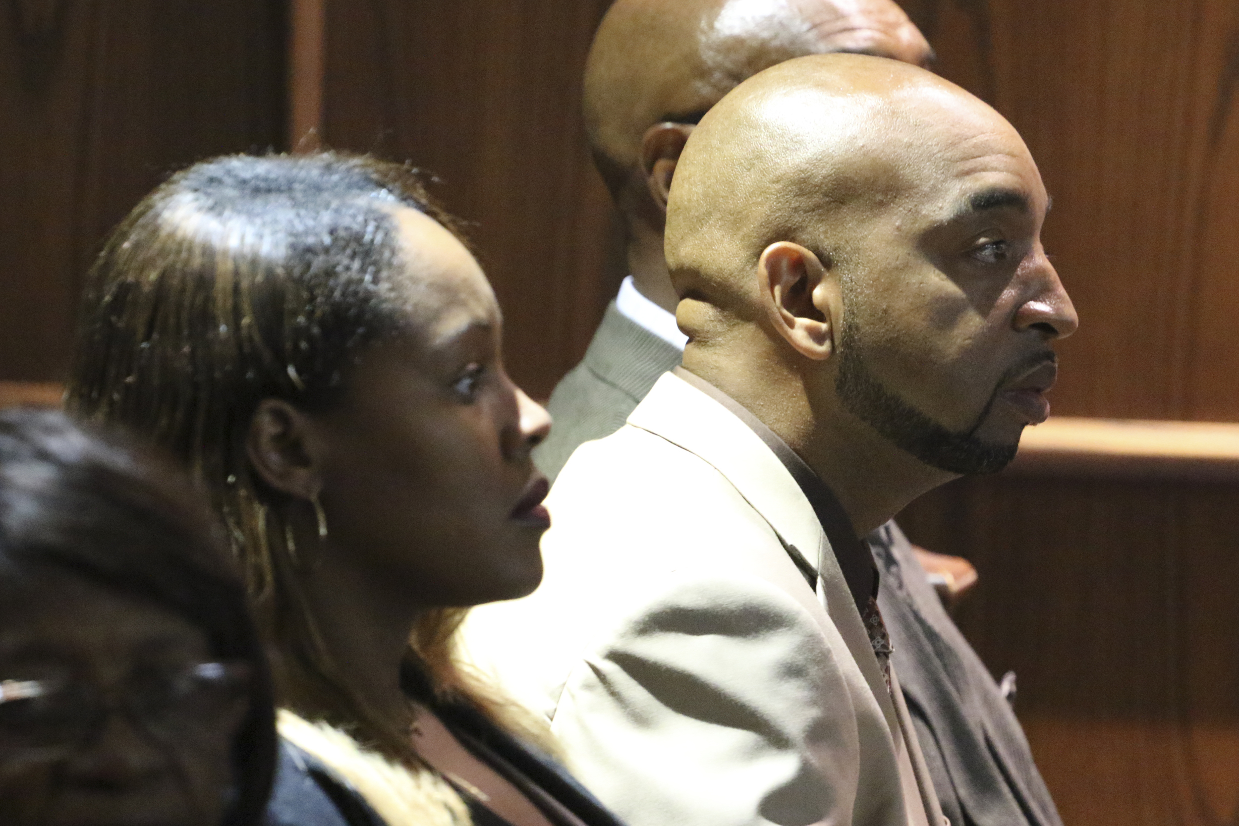 Staff Photo by Dan Henry / The Chattanooga Times Free Press- 8/31/16. Former Ooltewah High School head basketball coach Andre "Tank" Montgomery appears before Judge Don Poole  on August 31, 2016 facing charges of failure to report child sexual abuse.