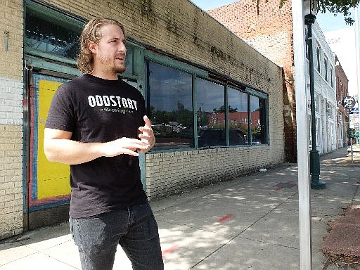 Jay Boyd stands in front of the future home of Oddstory Brewing Co. The familiar building, located in the 300 block of M.L. King Blvd., will be repurposed by late fall, according to Boyd.