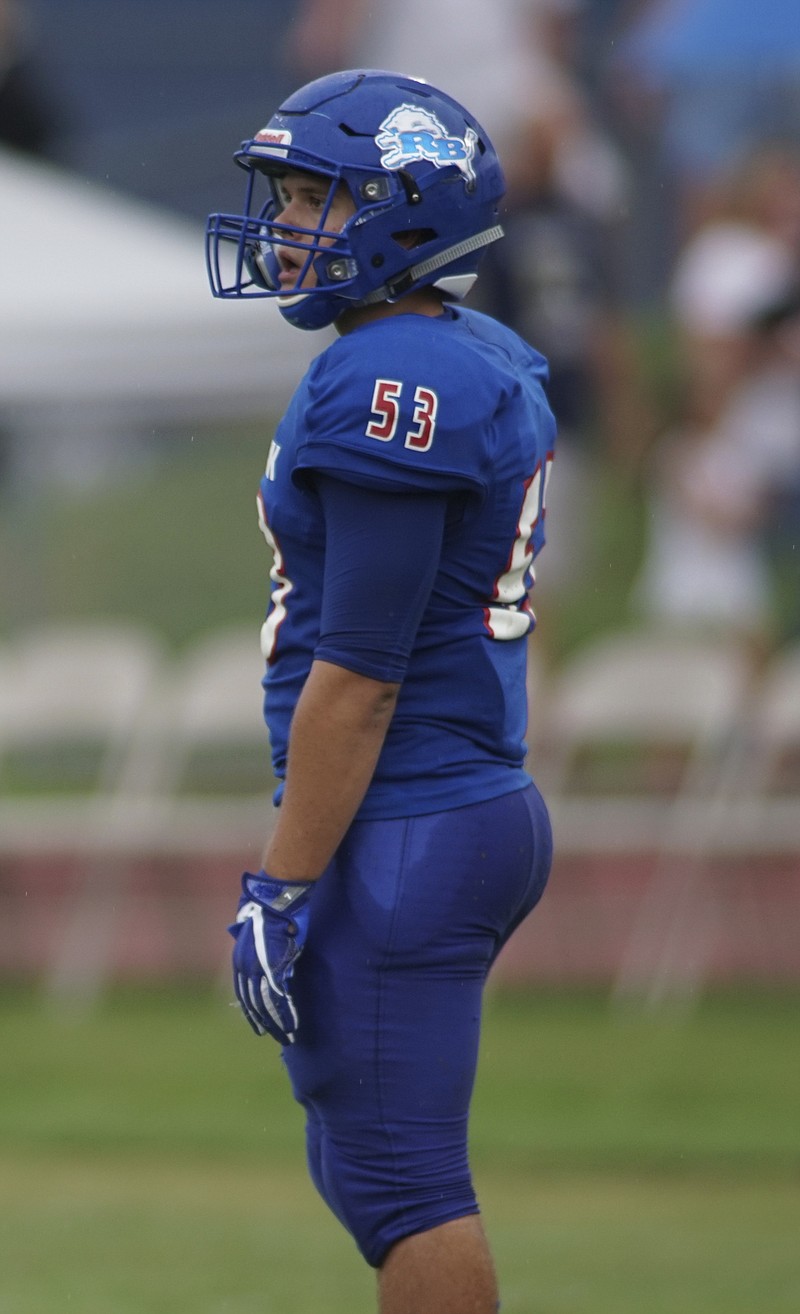 Red Bank senior linebacker Ethan Steele is a team captain who is also a leader for the school's ROTC program.