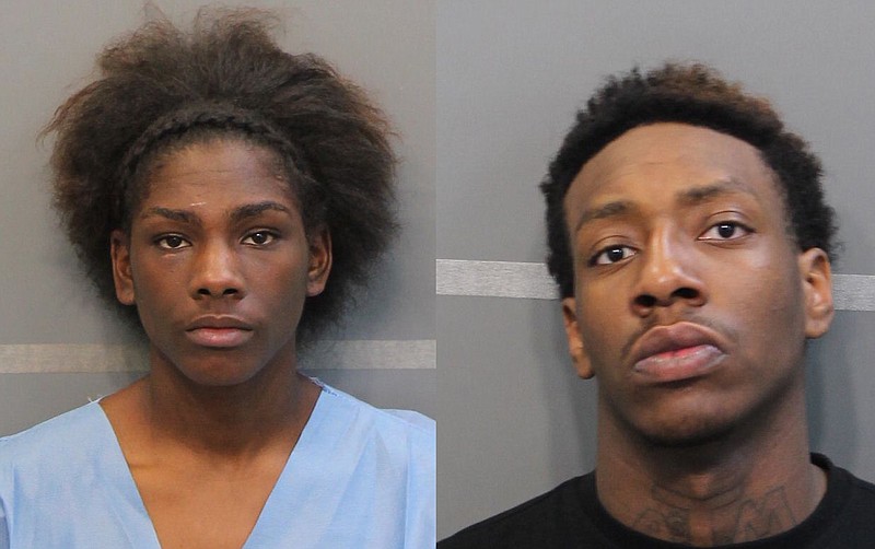 Dominique Boyd and Tybresha Sexton were arrested and face charges in connection with a carjacking and shooting.