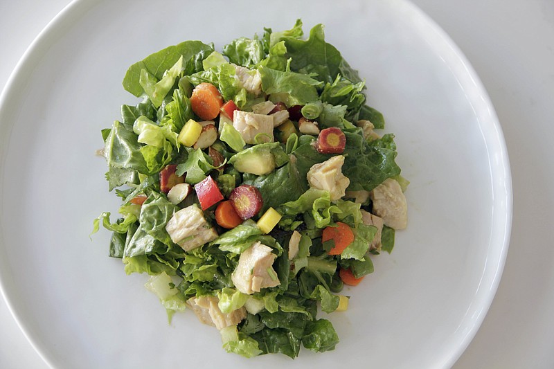 Chopped Albacore Salad with Asian Dressing can make good use of the canned tuna in your pantry. (Melissa d'Arabian via AP)