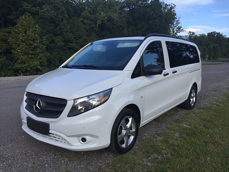 The Mercedes Benz Metris can seat seven or eight passengers.



