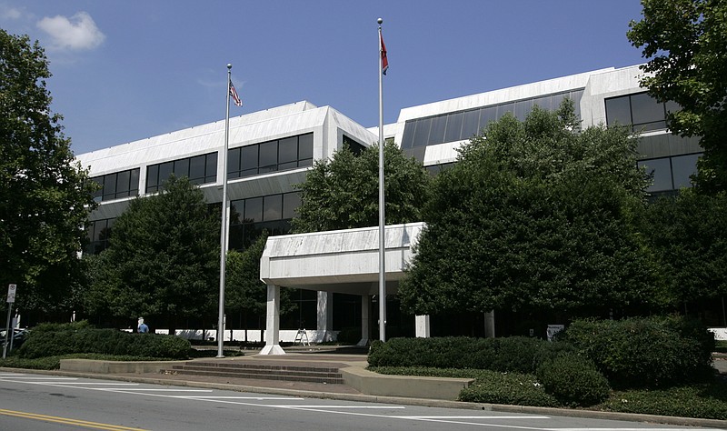 This file photo shows Hospital Corporation of America's headquarters in Nashville.