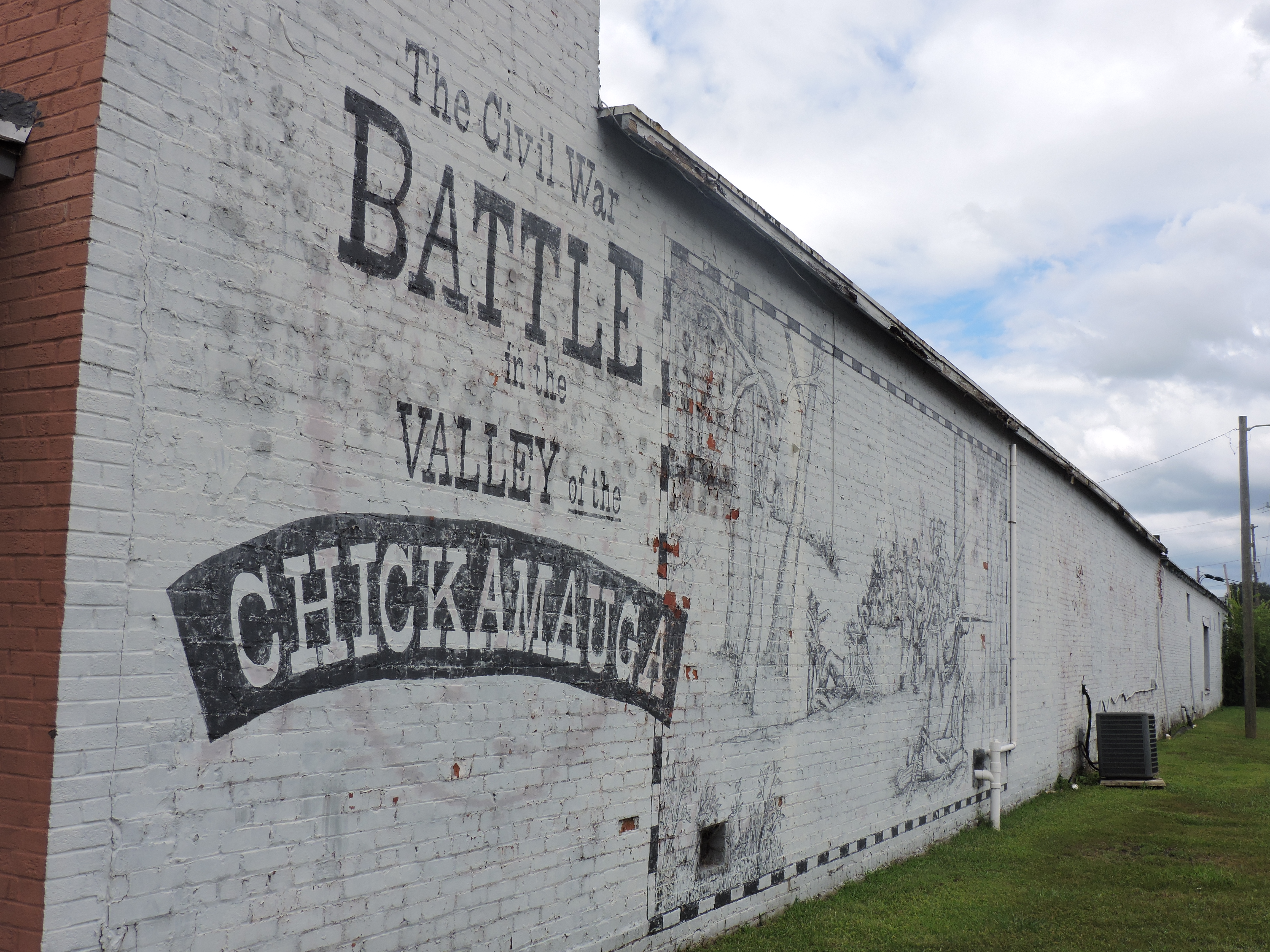 Downtown Chickamauga plans to hire someone to repaint this wall in downtown Chickamauga leading into the city.