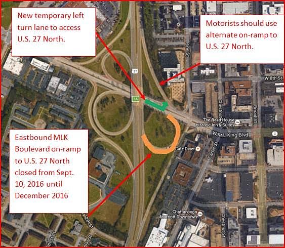 M.L.K ramp to close for three months.