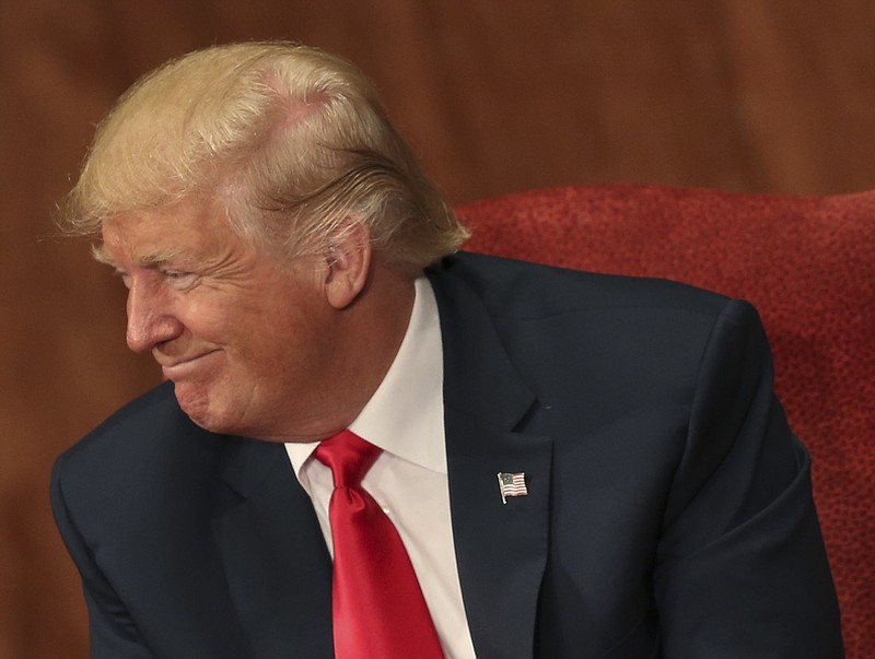 
              Republican presidential candidate Donald Trump speaks at luncheon for the Economic Club of New York in New York, Thursday, Sept. 15, 2016. (AP Photo/Seth Wenig)
            