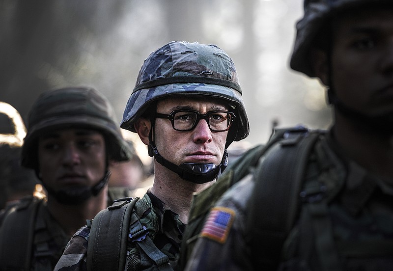 This image released by Open Road shows Joseph Gordon-Levitt in a scene from, "Snowden."