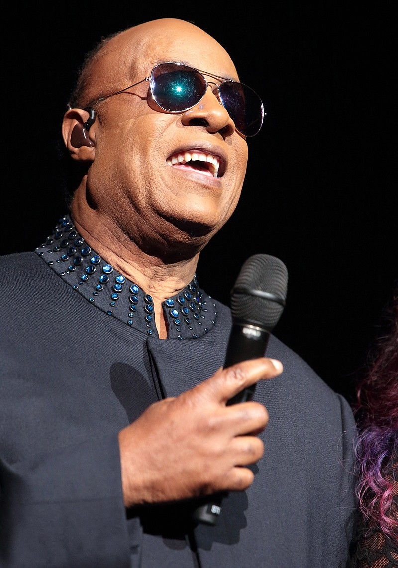 
              File-This Oct. 7, 2015, file photo shows Stevie Wonder performing in concert during his "Songs in the Key of Life Tour 2015" in Philadelphia. Leonardo DiCaprio, Wonder, Michael Douglas and other stars pleaded for peace and the survival of the planet Friday, Sept. 16, 2016, which Secretary-General Ban Ki-moon said is "closer to conflict than we may like to think."
(Photo by Owen Sweeney/Invision/AP, File)
            