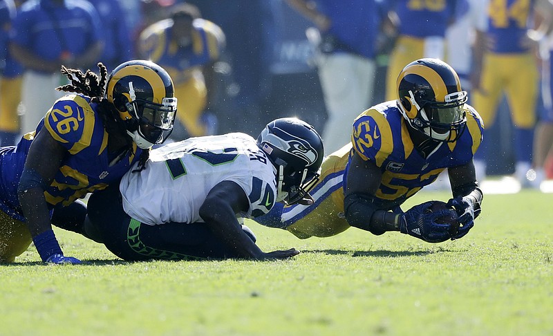 This Sept. 18, 2016 photo Los Angeles Rams' running back Todd