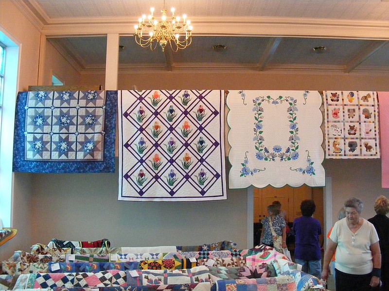 Quilts can be found hanging from rafters and pews at the Collinsville Quilt Walk, an annual walking tour of Collinsville, Ala., that showcases not only quilts but the town's historic homes and churches.