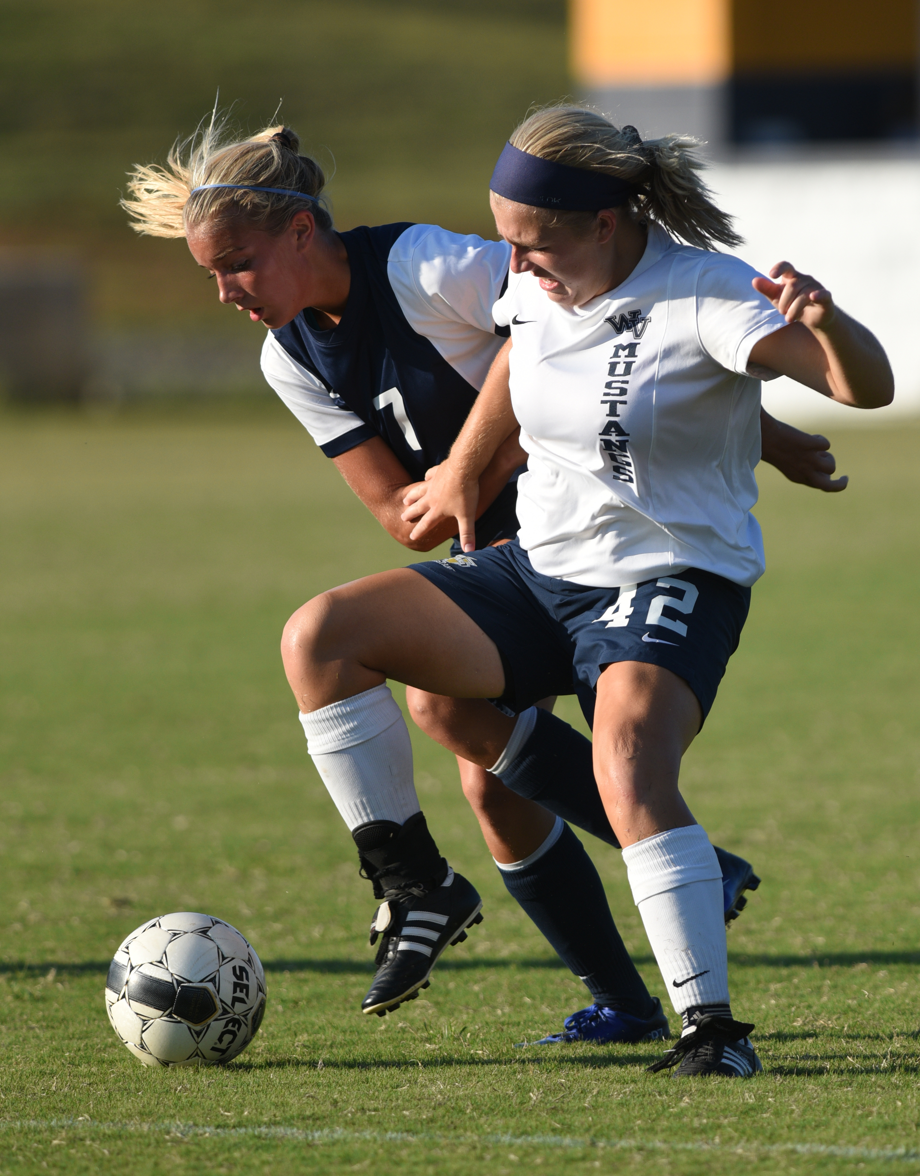 Walker Valley's Isabel Stafford and Soddy-Daisy's Amy Rasmussen fight for control of the ball 3Tuesday, September 20, 2016 at Walker Valley High School.