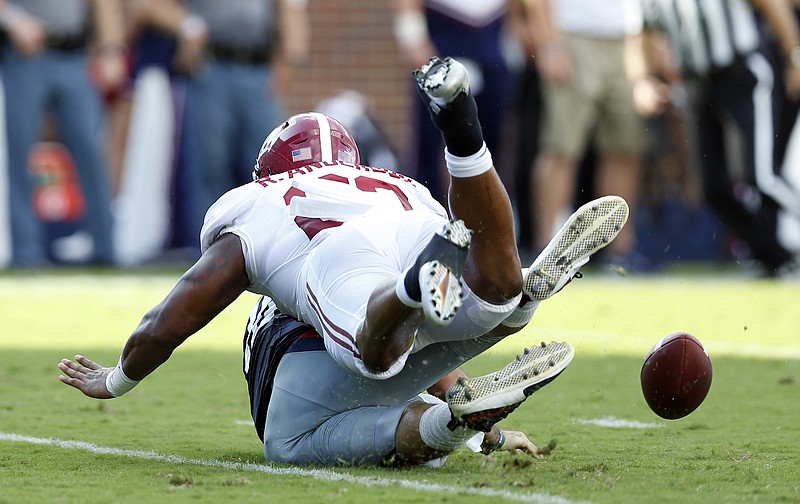 Alabama linebacker Ryan Anderson's sack of Ole Miss quarterback Chad Kelly last Saturday caused a fumble that Da'Ron Payne picked up for a 3-yard touchdown. Anderson came into this season wanting to sack every quarterback he faced.