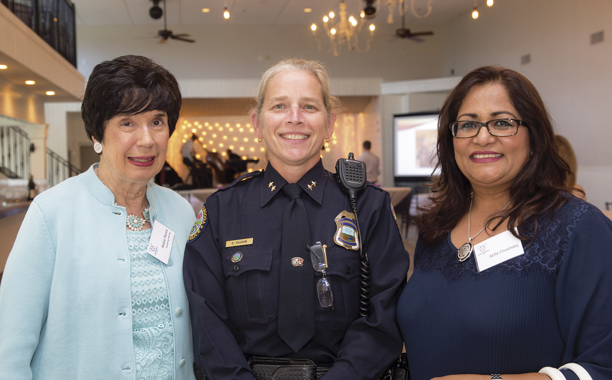 Rickie Pierce, Assistant Chief Dana Vaughn and Atifa Choudhry