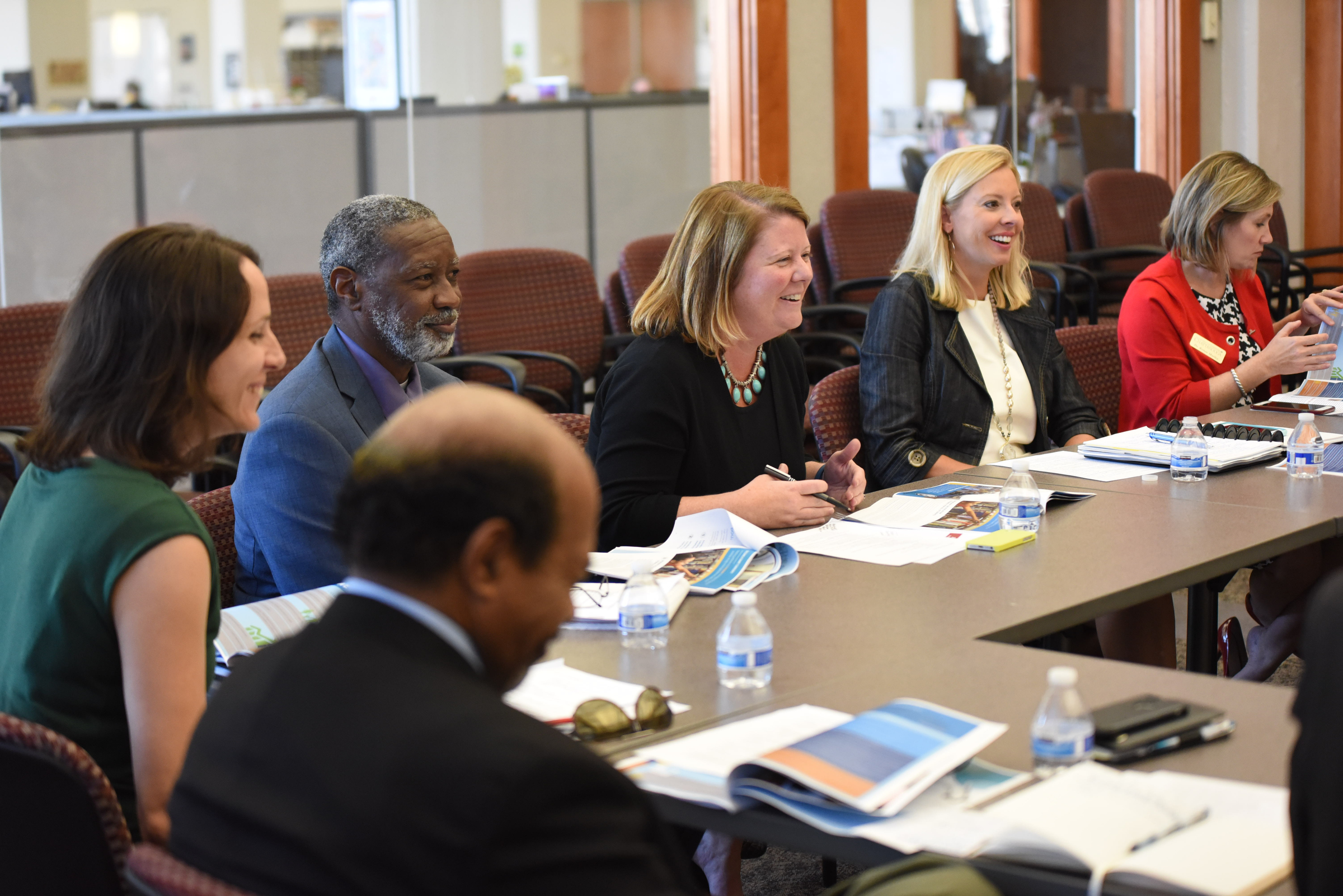 Six of twelve proponents of Chatt 2.0 meet Friday at the Times Free Press. Participants, from near left are, Warren Logan, Keri Randolph, Kirk Kelly, Jill Levine, Lesley Scearce and Renee Murley.