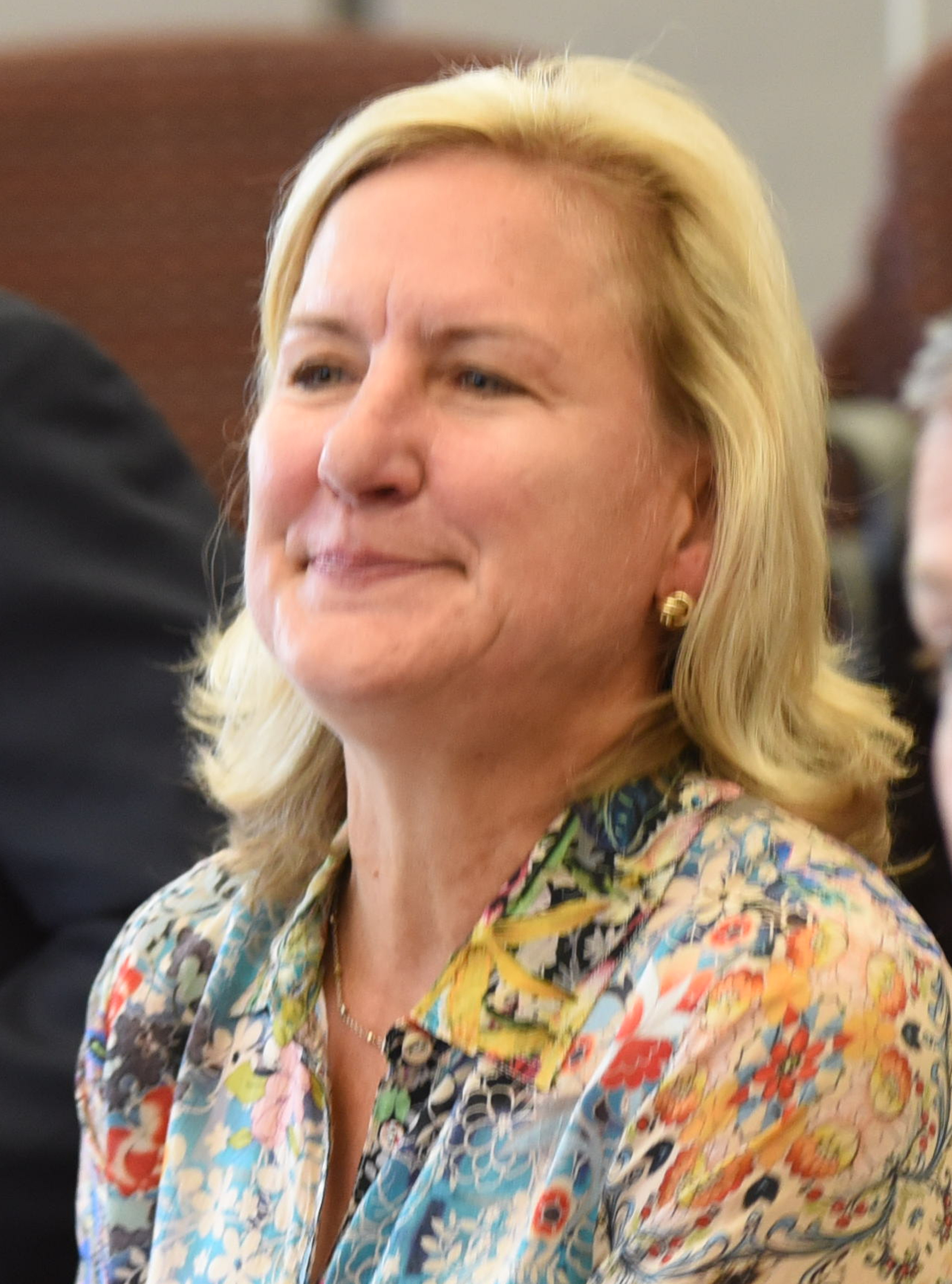 Sarah Morgan listens to a Chatt 2.0 discussion Friday at the Times Free Press.